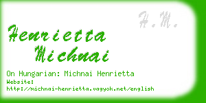 henrietta michnai business card